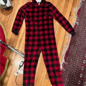 Plaid Red and Black Kids Pajamas